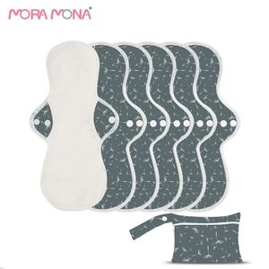 Mora Mona hygiène féminine saine bambou Terry épaissir les serviettes menstruelles serviettes hygiéniques d'allaitement post-partum sacs imperméables assortis 240130