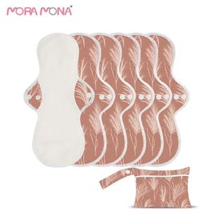 Mora Mona lavable BambooTerry serviette hygiénique d'allaitement débit lourd serviette réutilisable santé hygiène féminine tampon imperméable 5 pièces 240130