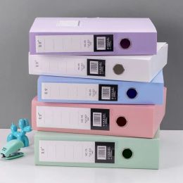 Boîte d'organisateur de fichier Morandi Color A4 Boîte de rangement de bureau épaissie épaissie PP Plastique Plastique Document de document Réception du boîtier