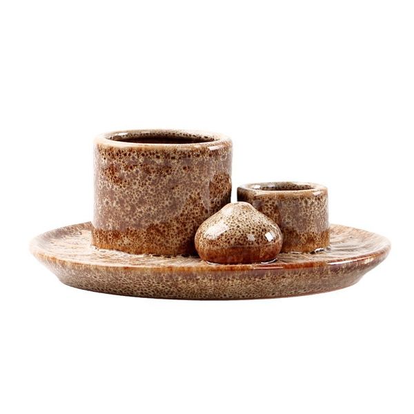 Morandi Color Candlestick Nordic Style Home Decoration Candlestick Sage Decoration Holy Wood Tray.