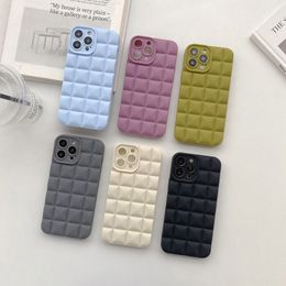 Morandi Lattice Fundas para teléfonos móviles para iPhone 14 13 12 11 Pro Xs Max Xr 6 7 8 Plus Fine Hole Angel Eye 14Plus TPU Soft Cover