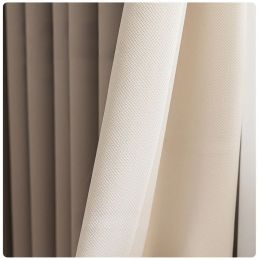 Drapes de color sólido Morandi Sala de estar simple Cortinas de protección solar