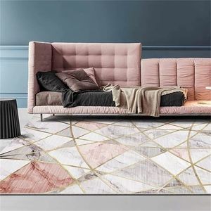 Alfombra de lujo moderna con estampado rosa para sala de estar, cama, baño y sofá, alfombrilla para suelo, alfombrilla para zona suave, adornos para cama y comedor para 220301