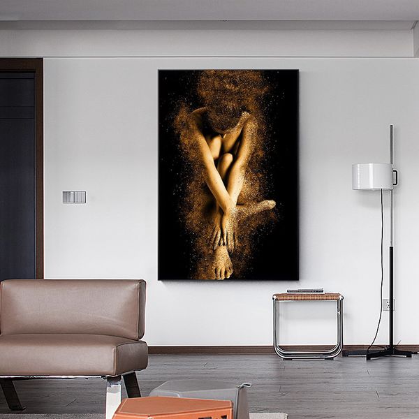 Impresiones en lienzo de arte de pared de mujer desnuda Sexy moderna, pinturas, retrato de mujer desnuda, imagen para sala de estar, decoración del hogar, sin marco