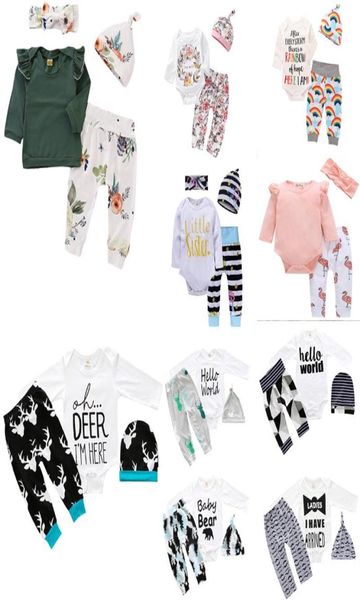 Más de 30 estilos NUEVOS bebés, niñas, traje hueco de Navidad, mameluco, niños, niñas, conjunto de 3 piezas, camiseta, pantalón, sombrero, ropa para bebés y niños 1135852