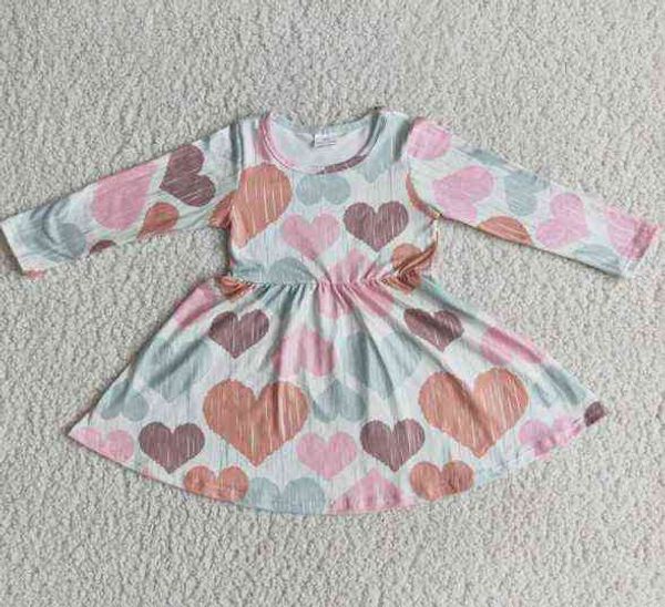 Más amor vestido de niña Día de San Valentín ropa para niños al por mayor vestido de niña de 0 a 16 años G1215