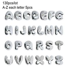 Plus d'options bricolage Accessoires Caps de perles 130pcs 8 mm English Alphabet Slide Lettres Charms Rigiane Fit Coll de bracelet Pet Collière 9082382