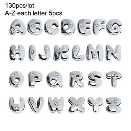 Meer opties DIY accessoire Bead Caps 130pcs 8mm Engels alfabet Schuifletters Charms Strass Fit huisdier kraag polsbandje sleutelhanger2506