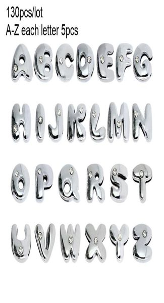 Más opciones Capas de cuentas de accesorios de bricolaje 130pcs 8 mm En inglés Alphabet Alphabet Letters Charms Rhinestone Fit Pet Collar Keychain8130222