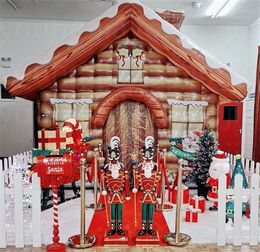 Meer Santa's Grotto opblaasbaar Kersthuis Festival Partycentrum Entertainment Shelter Santa Cottage Cabine met blazer