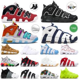 Plus de chaussures de basket-ball à uptempos pour les femmes pour hommes Tempos Scotties Pippen Triple Noir blanc universitaire rouge University Blue Trainers Sports Sneakers Runners en gros