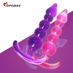 Morease 1 PC Perles Butt Plug Anal Plug Trucs Sex Toy Serviette G-spot Massage Stimulant pour Hommes Femmes Climax Érotique Jeux Pour Adultes S924