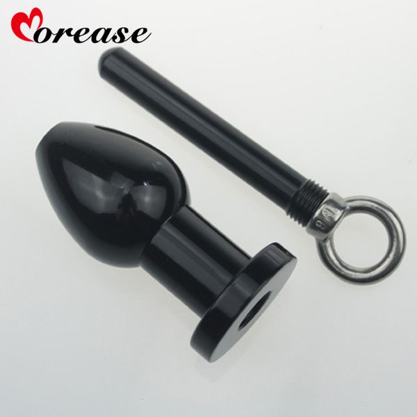 MORASE METAL Perles d'anus creux intérieurs Boules de boules Fleur Anal Butt Plug Magnus Enema Seringue Seringue Nettoyage Fetish Sex Toys Y18100802