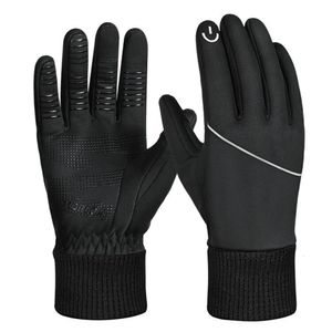 MOREOK unisexe gants d'hiver doigt complet écran tactile gant de vélo anti-dérapant vélo cyclisme polaire chaud conduite course gant 240111