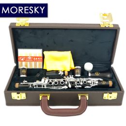 MORESKY – clarinette en ébène Eb/Mib, avec étui, clés plaquées argent, Instrument en bois ME1