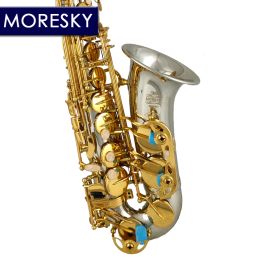 MORESKY e-flat Eb Alto Saxophone touches dorées Cupronickel avec étui Instrument de musique à vent MAS-5000