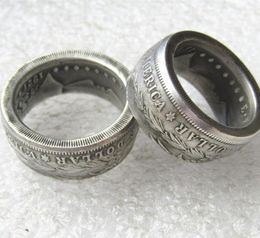 Morgan Silver Dollar Coin Ring 039eagle039 Plaqué argent fait à la main dans les tailles 8168456369