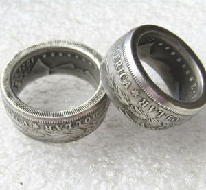 Morgan Silver Dollar Coin Ring 039Eagle039 Silver chapado a mano en tamaños 8166463212