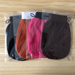 Gants de bain marocains Gants exfoliants à récurer Noir Marron Orange Magic Peeling Gant Gant de bain (sensation grossière normale)