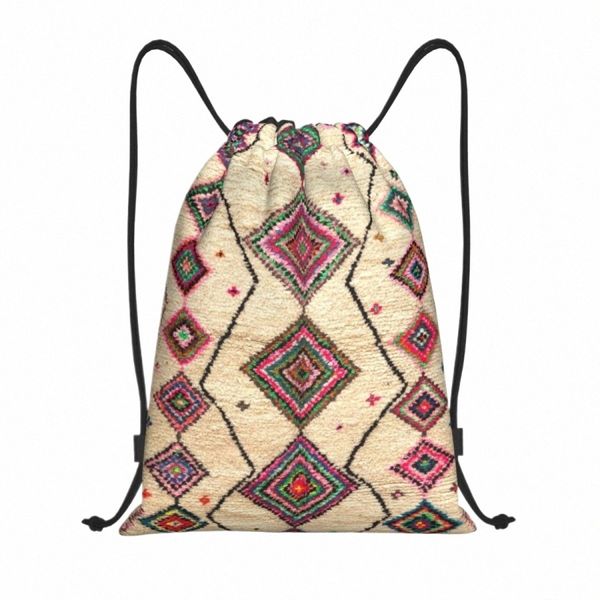 Tapis berbère marocain Style Boho sac à cordon femmes hommes léger Antique bohème géométrique sport salle de sport stockage sac à dos q206 #