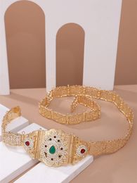Marocain dames ceinture de ceinture en forme de chute en forme de fausset gemmes bijoux de mariée arabe cadeau de mariage arabe