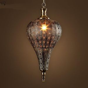 Lampe marocaine rétro fer métal pendentif lumières industriel Vintage suspendu décor Loft salle à manger/salon Restaurant cuisine lampes