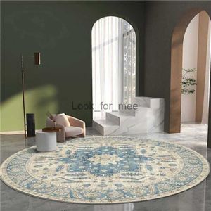 Alfombra redonda de estilo marroquí para decoración de sala de estar, alfombras grandes para dormitorio, mecedora para el hogar, alfombra lavable para salón HKD230828