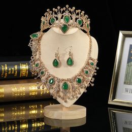 Juego de joyas de boda marroquí de moda Retro Glod Color Jewelry Set para damas 5pcs/set 240508
