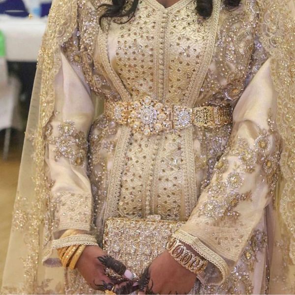 Cadena de cintura de boda marroquí Dubai Damas Vestido Cadena de carrocería Arabia Turka Cadena de cintura nupcial 240326