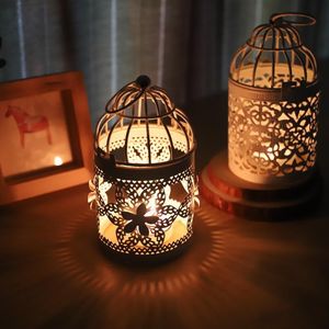 Marokko Bird Cage Candle Houders Hollowed Out Design Opknoping Kandelaar Fashion Vintage Party Bruiloft Decoratie Candler 8 5HL FF