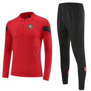 Combinaison de sport de loisirs pour hommes du maroc, manches longues, demi-fermeture éclair, combinaison d'entraînement de loisirs en plein air, sweat-shirt de loisirs