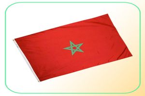 Drapeau marocain 3x5 ft Style personnalisé 90x150cm Mar Natioanl Country Flag Bannières du Maroc Flying Hanging2849541