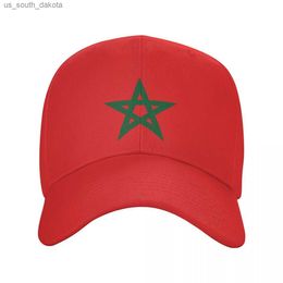 Marokko Vlag Baseball Cap UnisexAdult Marokkaanse Trots Patriottische Verstelbare Vader Hoed Voor Mannen Vrouwen Outdoor Zon Hoeden L230523