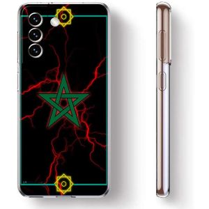 Étui du téléphone du passeport du drapeau marocain pour Samsung Galaxy S23 Ultra S22 5G S20 S21 FE 5G S10E S9 S8 S10 plus couverture transparente en silicone douce