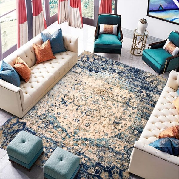 Maroc salon tapis américain chambre tapis décor à la maison canapé tapis Table basse tapis de sol étude Vintage persan tapis 210317