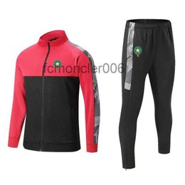 Maroc Survêtements pour hommes Sports de plein air d'hiver Vêtements d'entraînement chauds Fans de football Fermeture à glissière complète Costume à manches longues Jogging267a H6WK