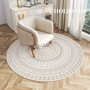 Maroc Tapis Rond Chaise Longue Tapis Doux Antidérapant Couleur Claire Salon Décoration Tapis Lavable Vestiaire Tapis De Sol HKD230901