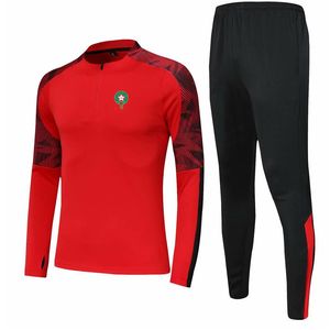 Le Maroc Running Tracksuits set Men Outdoor Football Suits Home Kits Vestes Pant Sportswear2982