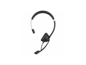 Morpheus 360 Connectez le casque mono USB avec le microphone de la flèche - Annulation du bruit - conception réversible - Coussin d'oreille en cuir protéique - Contrôles de volume en ligne
