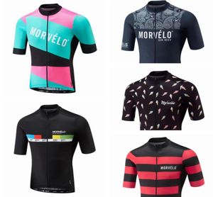Morvelo Cycling Jersey Men 2020 Summer Summer Short Sleeve Jersey Pro Team Race Cycling Wear Quality MTB Homme5631346