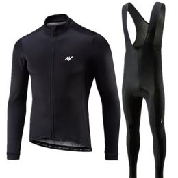 Morvelo manches longues hommes 2018 Pro équipe maillot de cyclisme pantalon ensemble vêtements de cyclisme maillot de vélo de route vêtements de vélo pantalons à bretelles Suits306a