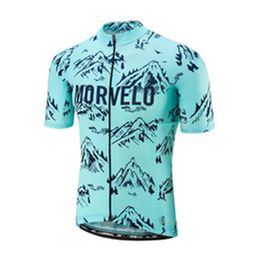 Morvelo Pro Team Maillot de cyclisme respirant à manches courtes pour hommes, chemises de course sur route, hauts de vélo, Sports de plein air, 2665