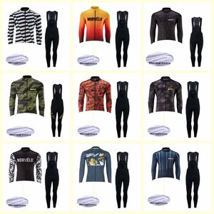 MORVELO équipe cyclisme hiver thermique polaire jersey bavoir pantalon ensembles vélo vêtements Ropa Ciclismo Sport Uniformes U91812