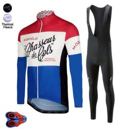 Morvelo Winter Men Acket Thermal Fleece Cycling Jerseysets Suit à manches longues Vêtements de vélo de vélo4950389