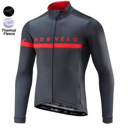 Morvelo Winter Thermal Fleece Cycling Jersey à manches longues ROPA CICLISMO HOMBRE LOCY