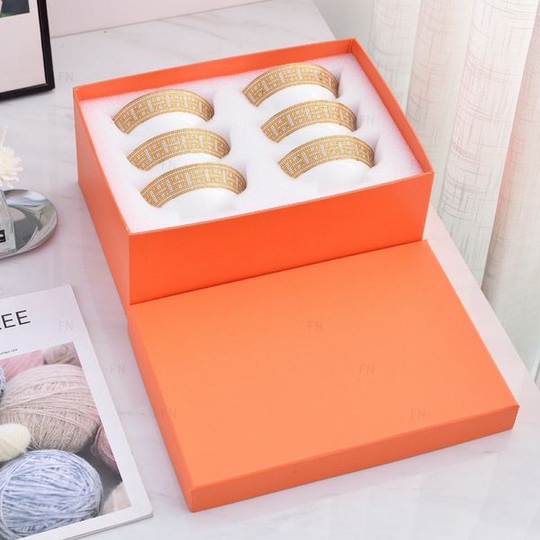 Serie de mosaico China Bone Six Bowl Box Box Packaging Rice Bowl Bowls Small Gift Bylesale