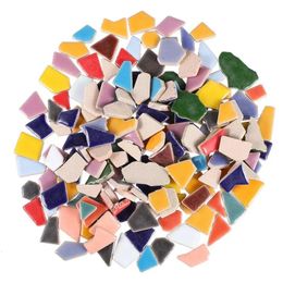 Mosaicos azulejos de cerámica vidrio de bricolaje para suministros irregulares Craft de surtido de piedra Color de placa para salpicaduras miñadas 2312222222