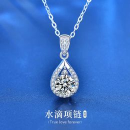 Mosang Stone Sterling Silver ketting sieraden voor vrouwen veelzijdige en hoogwaardige waterdruppel hanger nieuwe moedersdag cadeau
