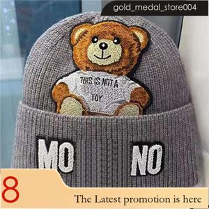 Moschino Hat Designer Beanie Beanie Knitwear Hat Polyvalent Beanie Tricoté Chaud Lettre Triangles Design Hat Polo Bear 982