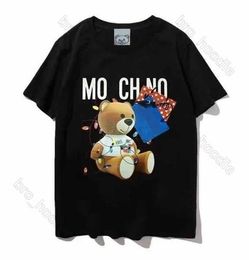 Moschino t hombre camisa moda mujer camiseta verano nueva alta calidad manga corta marca diseñador camisetas color el oso cuello redondo sudadera para hombre camiseta 677H